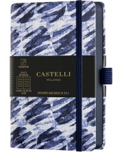 Σημειωματάριο Castelli Shibori - Bubbles, 9 x 14 cm, με γραμμές