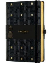 Σημειωματάριο Castelli Copper & Gold - Weaving Gold, 9 x 14 cm, με γραμμές -1