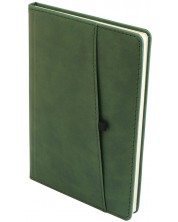 Σημειωματάριο Spree - Με τσέπη για GSM και στυλό, 112 φύλλα, πράσινο -1