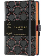 Σημειωματάριο Castelli Copper & Gold - Art Deco Copper, 9 x 14 cm, λευκά φύλλα -1
