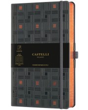 Σημειωματάριο Castelli Copper & Gold - Weaving Copper, 13 x 21 cm, με γραμμές