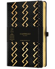 Σημειωματάριο Castelli Copper & Gold - Roman Gold, 13 x 21 cm, με γραμμές