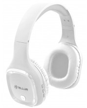 Ασύρματα ακουστικά με μικρόφωνο Tellur - Pulse, άσπρα  -1