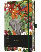 Σημειωματάριο Castelli Eden - Elephant, 13 x 21 cm, λευκά φύλλα -1
