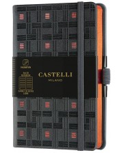 Σημειωματάριο Castelli Copper & Gold - Weaving Copper, 9 x 14 cm, με γραμμές -1
