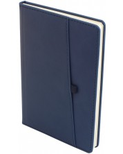 Σημειωματάριο Spree - Με τσέπη για GSM και στυλό, 112 φύλλα, σκούρο μπλε -1
