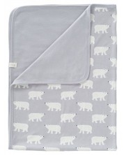 Βρεφική κουβέρτα από οργανικό βαμβάκι Fresk - Polar bear, 80 х 100 cm  -1
