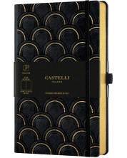 Σημειωματάριο Castelli Copper & Gold - Art Deco Gold, 13 x 21 cm, λευκά φύλλα -1