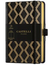 Σημειωματάριο Castelli Copper & Gold - Greek Gols, 9 x 14 cm, λευκά φύλλα