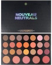 BH Cosmetics Παλέτα σκιών και ρουζ Neutral Nouveau, 26 χρώματα
