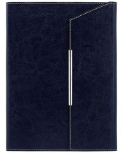 Επαγγελματικός φάκελος με κάλυμμα Lemax Novaskin - Σκούρο μπλε, Β5