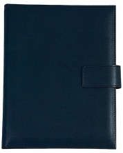Επαγγελματικό σημειωματάριο Lemax Novaskin -μπλε σκούρο, με κρίκους και μηχανισμό