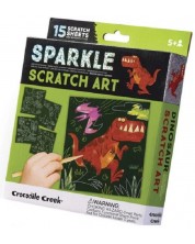 Πίνακες ζωγραφικής Glitter Scratch Crocodile Creek - Δεινόσαυροι, 2022 -1