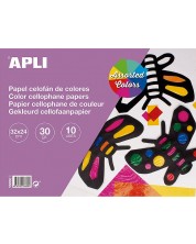 Μπλοκ Apli -Σελοφάν, 10 φύλλα, διαφορετικών χρωμάτων
