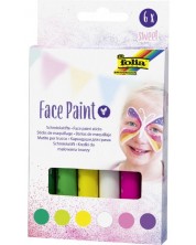 Στικς βαφής προσώπου Folia - 6 χρώματα για κορίτσια