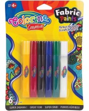 Colorino Creative βαφές υφασμάτων - 6 χρώματα x 10,5 ml