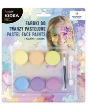 Σετ βαφής προσώπου Kidea - 6 χρώματα -1