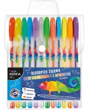 Στυλό τζελ μπροκάρ Kidea - 12 χρώματα -1