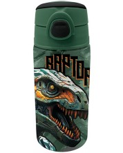 Μπουκάλι νερού  Graffiti Dinosaur - Με καλαμάκι, 500 ml -1