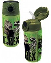 Μπουκάλι νερού Graffiti T-Rex - Με καλαμάκι, 500 ml -1