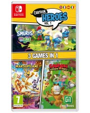 Cartoon Heroes Vol. 1: 3 Games in 1 (Smurfs Mission Vileaf &Marsupilami & Garfield Lasagna Party) (Nintendo Switch) -1