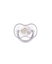 Πιπίλα σιλικόνης Canpol - Newborn Baby, σε σχήμα κερασιού, 6-18 μηνών, λευκό -1
