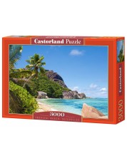 Παζλ Castorland 3000 κομμάτια - Τροπική παραλία, Σεϋχέλλες -1