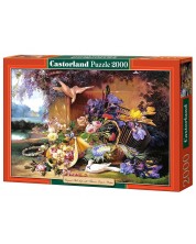 Παζλ Castorland 2000 κομμάτια - Λουλούδια και πουλιά -1