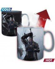 Κούπα με θερμικό εφέ  ABYstyle Games: The Witcher - Geralt & Ciri, 460 ml