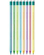 Μολύβι γραφίτη με γόμα BIC Evolution - Stripes, HB, ποικιλία -1