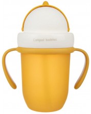 Canpol κύπελλο με Flip-top καλαμάκι  Matte Pastels,210 ml, κίτρινο -1