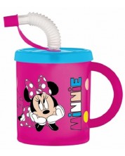 Κύπελλο με καλαμάκι και λαβή Disney - Minnie, 210 ml