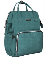 Τσάντα για βρεφικά αξεσουάρ 2 σε 1 KikkaBoo - Siena, σκούρο πράσινο -1