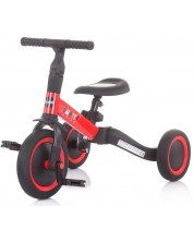 Τρίκυκλο/Ποδήλατο ισορροπίας Chipolino 2 σε 1 Smarty - Μαύρο και κόκκινο