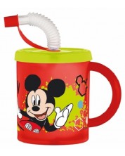 Κύπελλο με καλαμάκι και λαβή Disney - Mickey, 210 ml