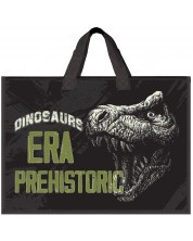 Τσάντα για μπλοκ ζωγραφικής S. Cool - Dinosaurs, με φερμουάρ