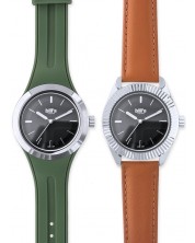 Ρολόι  Bill's Watches Twist - Khaki Green & Camel -1
