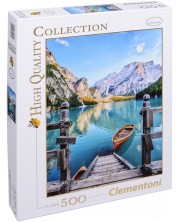 Παζλ Clementoni 500 κομμάτια - Λίμνη Braies, Ιταλία 