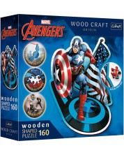 Ξύλινο παζλ Trefl 160 κομμάτια - Ο ατρόμητος Captain America -1