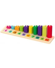 Ξύλινος ταξινομητής Acool Toy - Με αριθμούς και γεωμετρικά σχήματα 1-10 -1