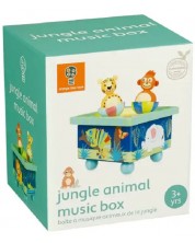 Ξύλινο μουσικό κουτί Orange Tree Toys - Χορευτικά ζώα