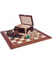 Ξύλινο κουτί με πιόνια σκακιού Sunrise - Staunton, Dark -1