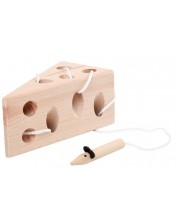 Ξύλινο παιχνίδι χορδών  Small Foot - Τυρί με ποντίκι -1