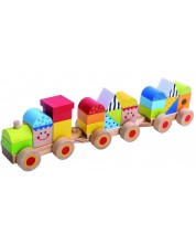 Ξύλινο παιχνίδι Tooky Toy - Διδακτικό τρένο -1