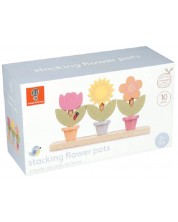 Ξύλινο παιχνίδι διαλογής Orange Tree Toys - Γλάστρες και λουλούδια