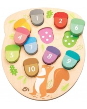 Ξύλινο εκπαιδευτικό παιχνίδι Tender Leaf Toys - Πόσα είναι τα βελανίδια -1