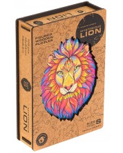 Ξύλινο παζλ Unidragon 106 κομματιών - Λιοντάρι (μέγεθος S)