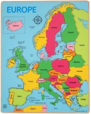 Ξύλινο παζλ Bigjigs - Χάρτης της Ευρώπης -1