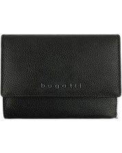 Γυναικείο δερμάτινο πορτοφόλι Bugatti Bella - Flip, RFID Προστασία , μαύρο -1