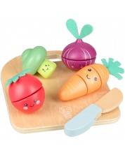 Ξύλινο σετ παιχνιδιού Orange Tree Toys - Λαχανικά για κοπή, 10 μέρη -1